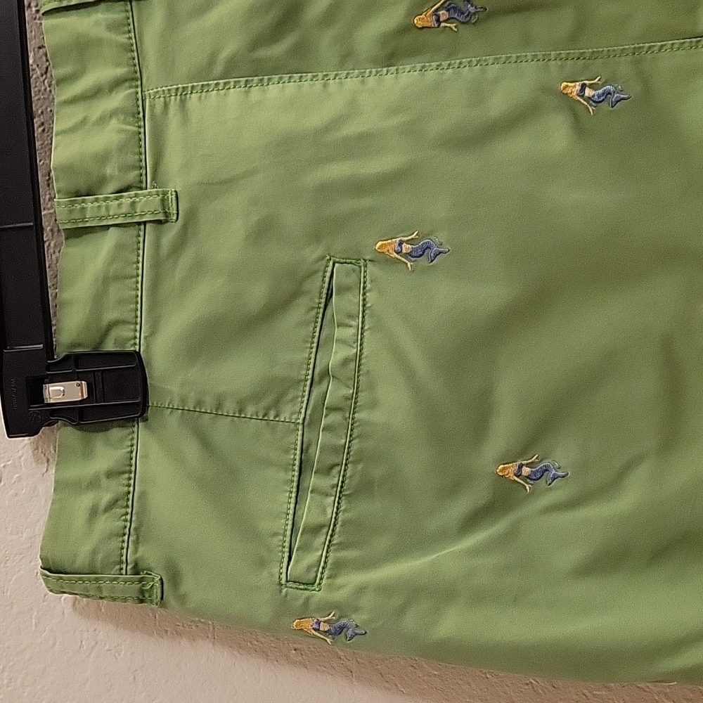 J. Crew Flat Front Shorts - Green - 33w - Picture 10 of 13